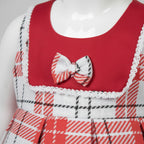 Charming Red & White Plaid Christmas Frock for Girls - Christmas Special