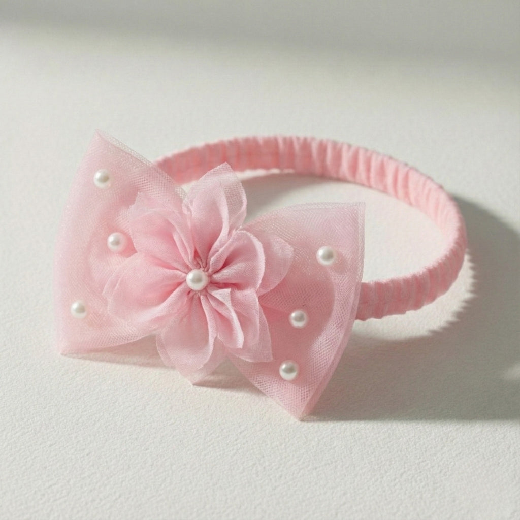 Baby Girls Pink Floor Length Special Occasion Frock | 0–6 Months | Satin Rose Applique Party Dress for Baptism, Birthday & Photoshoot