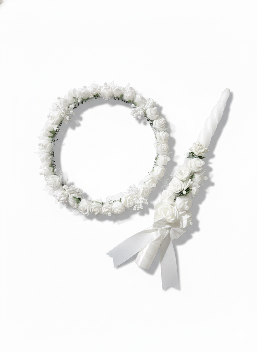 white-baptism-candle-and-matching-wreath-accessories